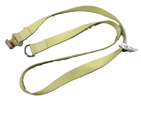 ARNOSTRAP 2,5 CM + GESP + HAAK 120 CM GEEL