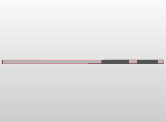 RIEM 30mm LOS DEEL 1200MM GR/RD