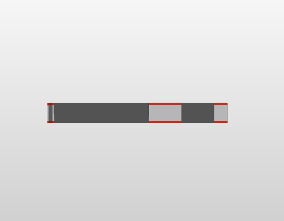 RIEM 30mm LOS DEEL 300MM GR/RD