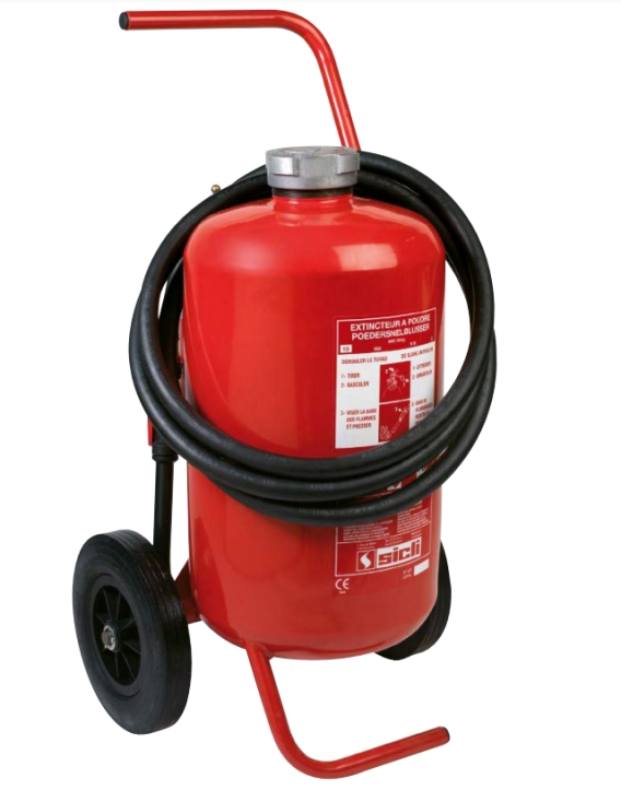 BLUSAPPARAAT POEDER ABC 50KG P50AM3 + WIELEN