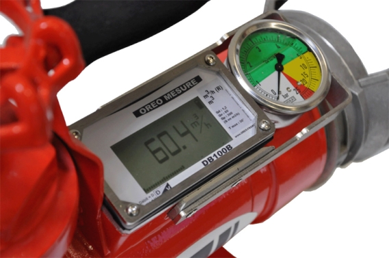 DEBIETMETER DSP110 MET MANOMETER EN AFSLUITER